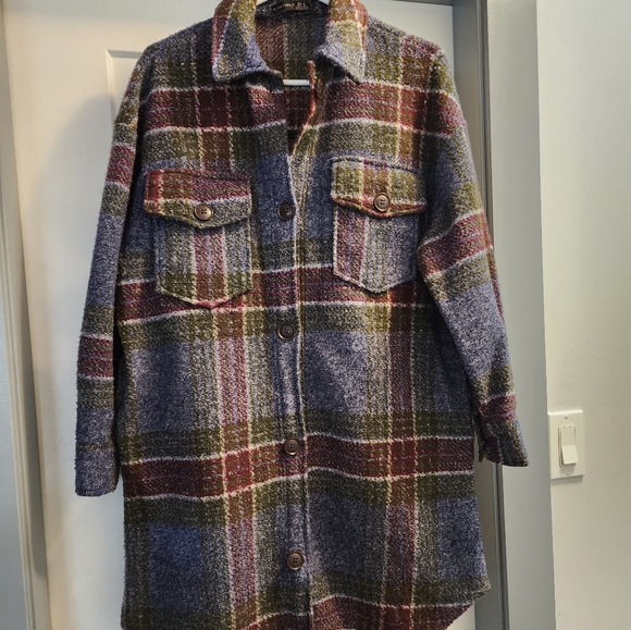 Black tape long shacket - Picture 1 of 2